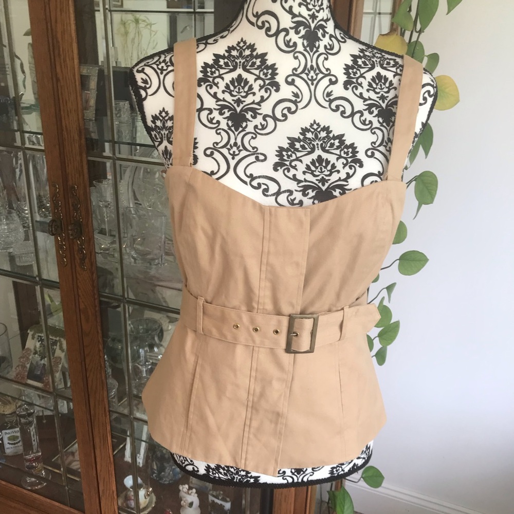 Tan Vest With Belt